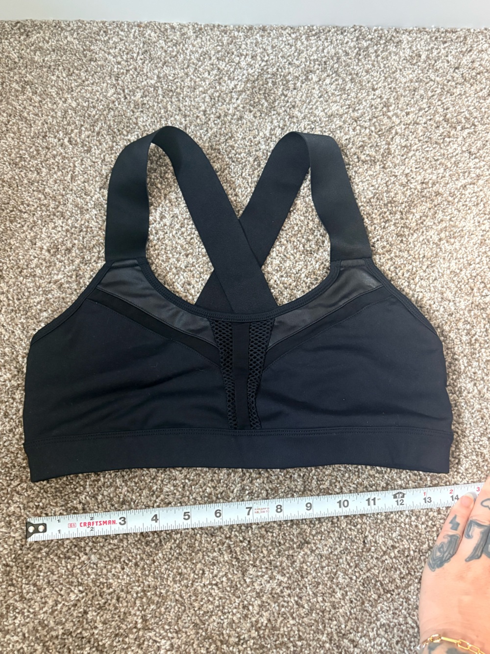 ALO Yoga Black Cross-Back Sports Bra